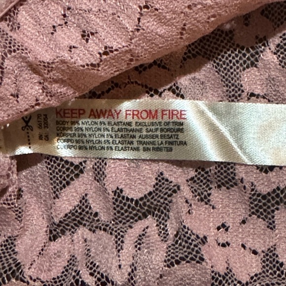 Free People All Day Lace Sleep Capri Misty Rose , SZMed Loungewear Lace NWT - Picture 5 of 9